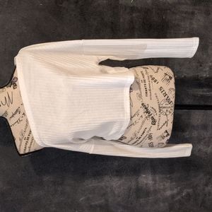 Off the shoulder crop sweater